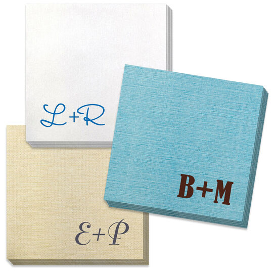 Large Initials Bamboo Luxe Napkins